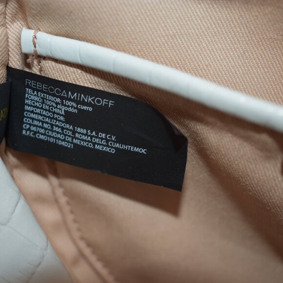 Rebecca Minkoff White Kate Circle Unique Crossbody Leather Bag with top handle - Picture 10 of 16